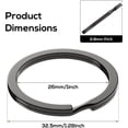 thumbnail image 3 of 12pcs Metal Flat Key Rings, 1 inch Thick Round Split Keyring for Car Office Home DIY Keychains, 3 of 6