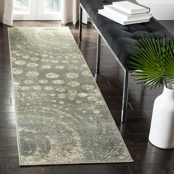 SAFAVIEH Constellation Vintage Serenity Abstract Runner Rug, Light Gray/Multi, 2'2" x 8'