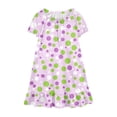 thumbnail image 5 of Cethrio Girls' Nightgowns Size 6, Summer Comfy Mid-length Puff Sleeve Kids Sleep Dresses Sleepwear Multicolor Size 6, 5 of 8