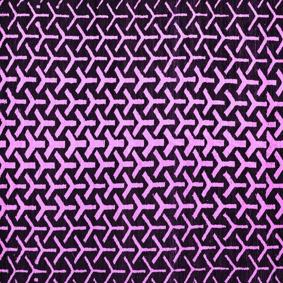 Ahgly Company Indoor Square Abstract Purple Modern Area Rugs, 8' Square