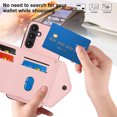 thumbnail image 6 of Allytech Galaxy S23 FE Wallet Case with Shoulder Strap, RFID Blocking Luxury PU Leather Shockproof Cards Slots Stand Anti-Scratch Magnetic Closure Phone Case for Samsung Galaxy S23 FE, Pink, 6 of 9