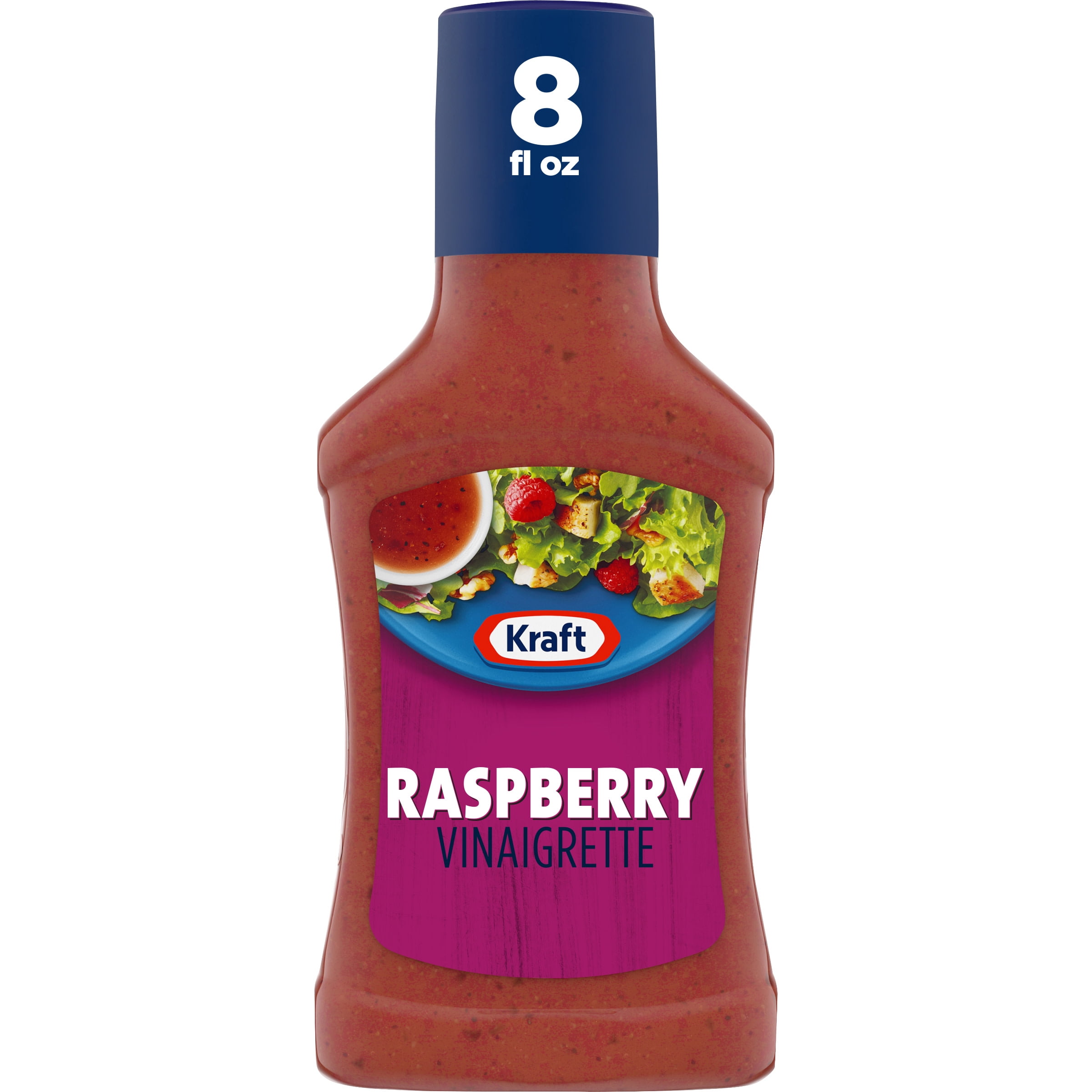 vegetarisk til uendelig Kraft Raspberry Vinaigrette Salad Dressing, 8 fl oz Bottle - Walmart.com