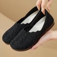 thumbnail image 7 of Womens Shoes,Comfort Cloth Shoes Easy-On Slip On Design Breathable Soft Sole Non Slip for Spring Walking and Leisure,Shoes for Women,Black,5.5, 7 of 7