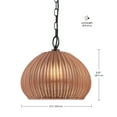 thumbnail image 4 of Globe Electric Salvador 1-Light Plastic Rattan Shade Outdoor Plug-in Pendant Light, 4 of 7