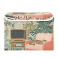 thumbnail image 7 of Yayeee Collapsible Cube Storage Bin with Lid Fabric Closet Decorative Basket with Handles, Pink and Green Cat, 7 of 7