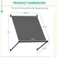 thumbnail image 3 of AECOJOY 40"x40" Manual Retractable Patio Awning in Dark Grey, 3 of 7