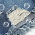 thumbnail image 5 of Afuyipoi ​Maternity 100%Denim Shorts Over the Belly, Comfortable Stretchy Ripped Maternity Jean Shorts for Pregnancy Summer Dark Blue Size 2XL, 5 of 9