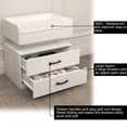thumbnail image 4 of LED - Lit Nightstand with 2 Drawers / Storage for Bedroom and Living Room Items, 4 of 5