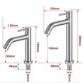 thumbnail image 2 of Queilt Basin Mixer Single Hole Basin Faucet Brushed Stainless Steel Basin Faucet, 2 of 5