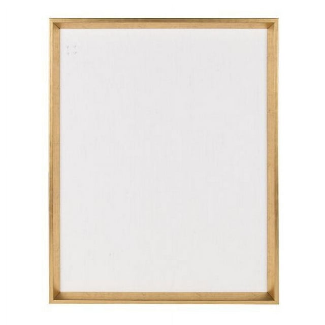 Kate and Laurel Calter Framed Linen Fabric Pinboard, 21.5x27.5, Gold