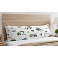 thumbnail image 2 of Sweet Jojo Designs Construction Truck Green Blue and Grey Body Pillow Cover Case 54x20 (Pillow Not Included), 2 of 4