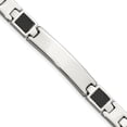 thumbnail image 4 of Stainless Steel Carbon Fiber Mens Bracelet Link 8.5", 4 of 4