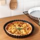 thumbnail image 4 of Gibobby Tarter inferior de crisantemo de al carbono antiadherente de 11 pulgadas, encaje redondo, Pizza, huevo, Tarter, pastel, pastel, horn(Gris), 4 of 5