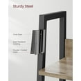 thumbnail image 2 of VASAGLE Bookshelf, 5-Tier Narrow Book Shelf, 11.8 x 13.3 x 66.9 Inches, Ladder Shelf for Home Office, Living Room, Bedroom, Kitchen, Camel Brown and Ink Black, 2 of 5