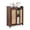 Dark Brown, 2 Door, variant on Wooden Countertop Storage Cabinet with Magnetic Rattan Doors, Kitchen Pantry Cabinet with Removable Shelves, Coffee, Snack, Cup Organizer, Dark Brown Color, 12.1W x 6.1D x 15.7H in