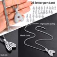 thumbnail image 6 of ChainsHouse Silver Initial Necklaces for Women Men Alphabet Bubble Pendant Necklace White Cubic Zirconia Birthday Christmas Anniversary Jewelry Gift, F, 6 of 8