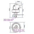 thumbnail image 2 of Adjustable Vacuum Switch Negative Pressure -90 to -10kPa 1/4" 1/8" Port, 2 of 3