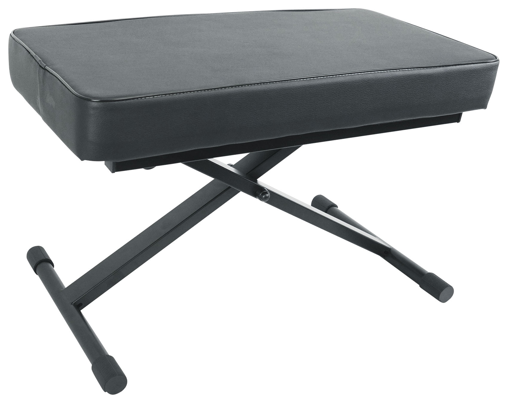 Rockville RKB61 V2 Adjustable X-Style Keyboard Bench, 3-Inch Padded Seat, Quick-Release Foldable Design, Black