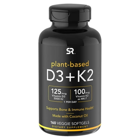 Sports Research D3 + K2 160 Veggie Softgels
