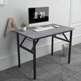 thumbnail image 3 of SOGES 39.4 inches Computer Desk for Small Space Small Folding Table, Gray, 3 of 6