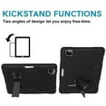 thumbnail image 5 of iPad Pro 11 inch 2nd Generation 2020 Case with PET Screen Protector, Kids Case For iPad Pro 11 2020 with Pencil Holder, Heavy Duty Rugged Dropproof Shockproof Case Kickstand Protective Cover, Black, 5 of 7