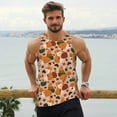 thumbnail image 6 of Salouo Autumn Fox Pumpkin Lazy for Men's Tank Tops,Sleeveless Muscle Shirts for Men Quick Dry Workout Tank Top Gym Muscle Tee Fitness Bodybuilding Sleeveless T Shirt-4X-Large, 6 of 7