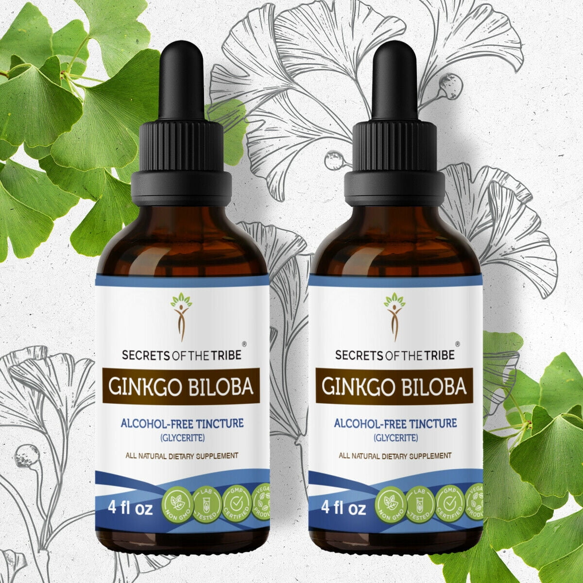 Ginkgo Biloba Tincture AlcoholFREE Extract, Organic Ginkgo Biloba