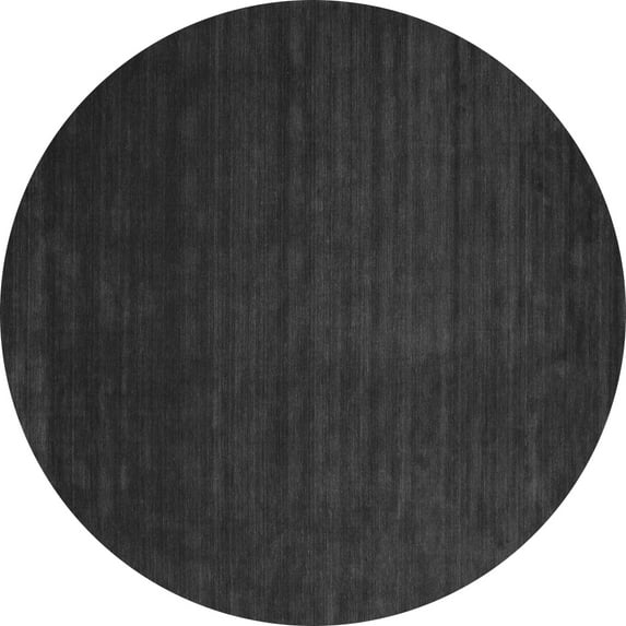 Ahgly Company Indoor Round Abstract Gray Contemporary Area Rugs, 8' Round