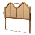 thumbnail image 6 of Bowery Hill Modern Rattan Full Size Arched Headboard in Walnut, 6 of 8