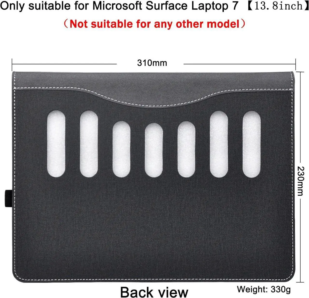 13.8 inch Laptop Case Cover for Microsoft Surface Laptop 7,PU Leather Notebook PC Separable Protection Sleeve with Pen Holder