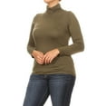 thumbnail image 4 of Women's Plus Size Long Sleeve Turtleneck Sweater Tops(Pack of 2), 4 of 5