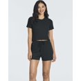 thumbnail image 2 of Real Essentials 2 Pack:Women's Soft Ribbed Knit Crop Top & Short Matching Lounge Set - 4 Piece Summer Sweatsuit, 2 of 6