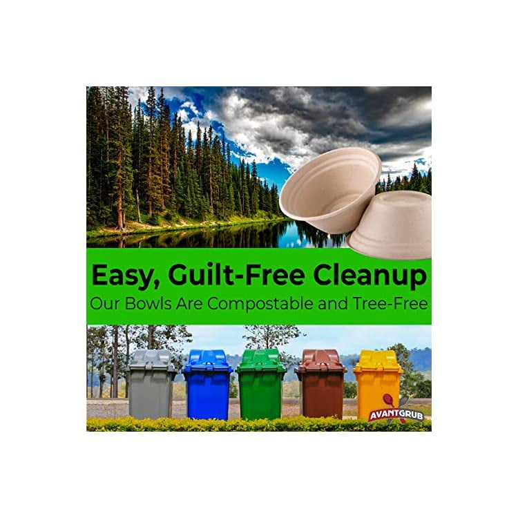 Leakproof and Microwave Safe for Hot or Cold Use Disposable Great for Ice Cream Compostable Wheatstraw Bowls are Allergen-Free Chili or Soup Biodegradable 8Oz Bowls Bulk 250Pk Restaurant-Grade