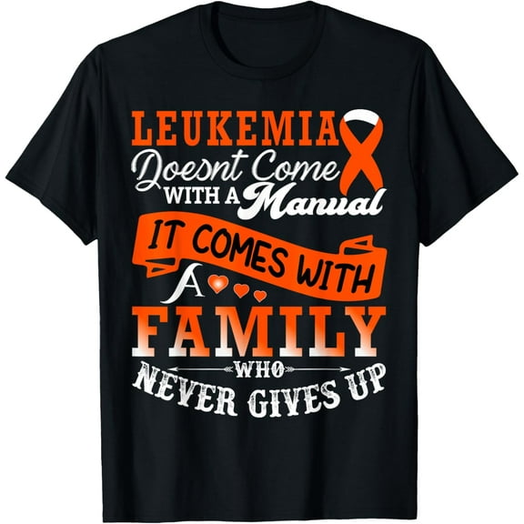 t-shirt leukemia awareness Family Orange Ribbon Warrior Fighter T-Shirt.