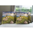 thumbnail image 6 of Ambesonne Mountain Throw Pillow Cover 4 Pack, 3 Behind Boulders, 24", Green Yellow Blue, 6 of 7