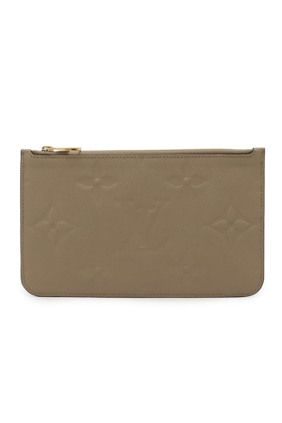 Pre-Owned LOUIS VUITTON Monogram Empreinte Neverfull MM Pouch for (Tourterelle) M45686