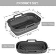 thumbnail image 5 of Air Fryer Liners Compatiable with Ninja Foodi Dual DZ201,Reusable Air Fryer Basket, Silicone Rectangle Air Fryer Pot, Air Fryer Accessories, Stone Grey, 5 of 7