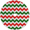 thumbnail image 1 of FMSHPON Red Green White Texture Xmas Christmas Tree Skirt Stand Mat for Holiday Party Decoration Indoor Outdoor 36 inches, 1 of 6
