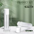 thumbnail image 4 of Nuanchu 500 Pcs 0.19 oz/ 5.5 ml Empty Lip Balm Tubes Round PVC Lip Gloss Tubes with Caps Lightweight Clear Lip Balm Containers Refillable Lip Balm Tubes Lipstick Tubes for Homemade DIY, 4 of 7