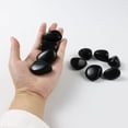 thumbnail image 5 of Nvzi Obsidiana negra natural, piedras negras a granel, cristales, piedras pulidas y pulidas para decoración, wicca, reiki, chakras y energía, suministros de brujería (10 unidades), 5 of 5