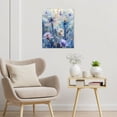 thumbnail image 2 of Dragonfly Floral Wall Art, Blue Purple Watercolor Flower and Dragonfly Canvas Wall Art, Nature Plant Animal Framed Wall Art for Living Room Bathroom Bedroom Kitchen Ready to Hang, 12X12 Inches, 2 of 7