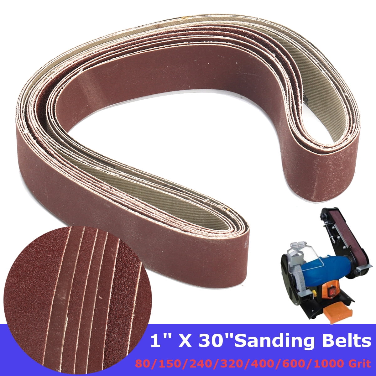 15pc Sanding Belts 600-1000Grit Aluminum Oxide 1"x 30"Belt Sander Sanding Belt 