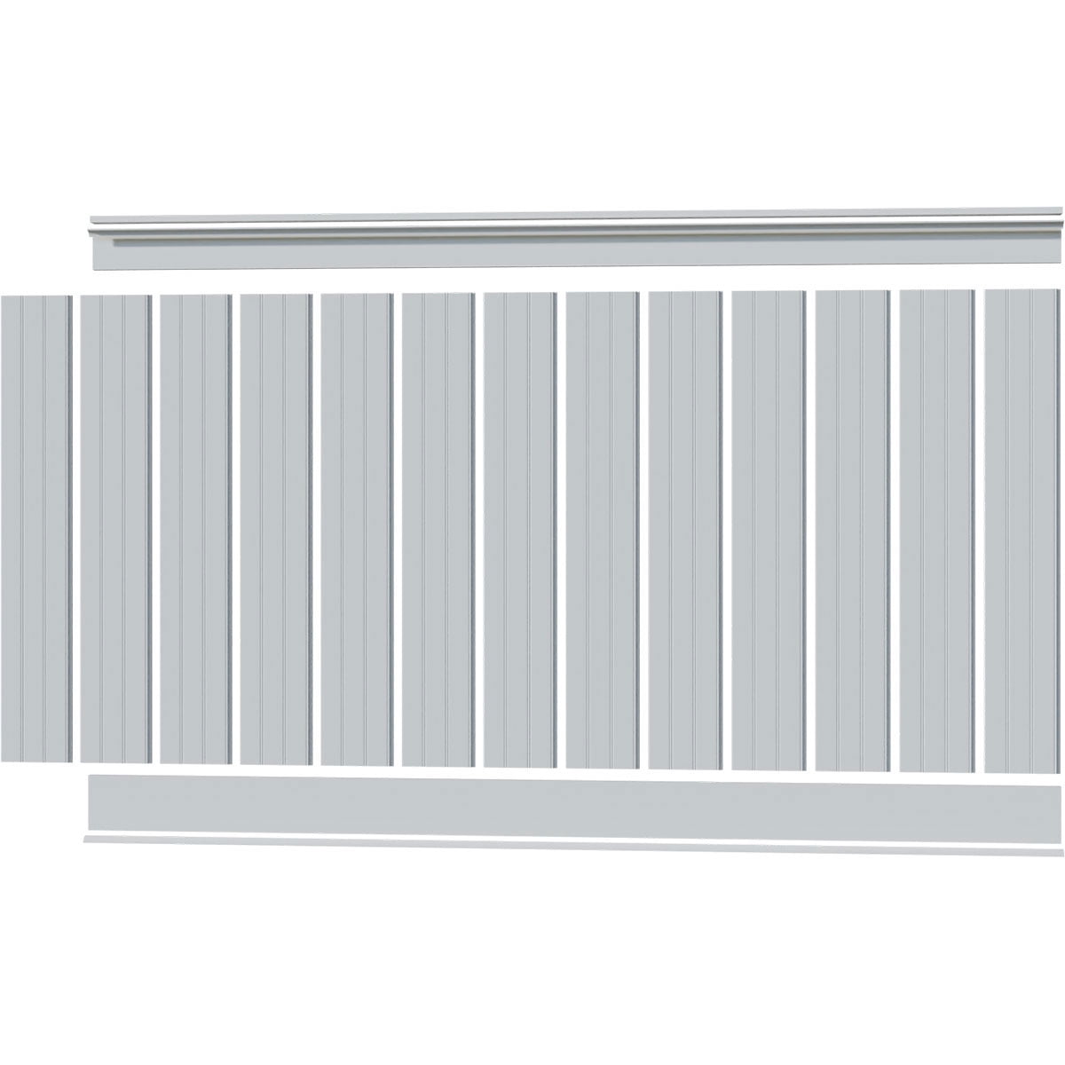 56" Height Deluxe Beadboard 8' Length PVC Wainscoting Kit, (for heights up to 57-5/8")
