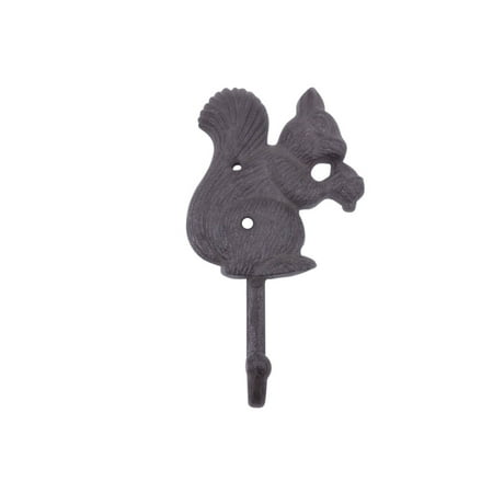 

Handcrafted Model Ships k-9058-sq-cast-iron 7 x 2 x 4.5 in. Cast Iron Squirrel with Acorn Decorative Metal Wall Hooks