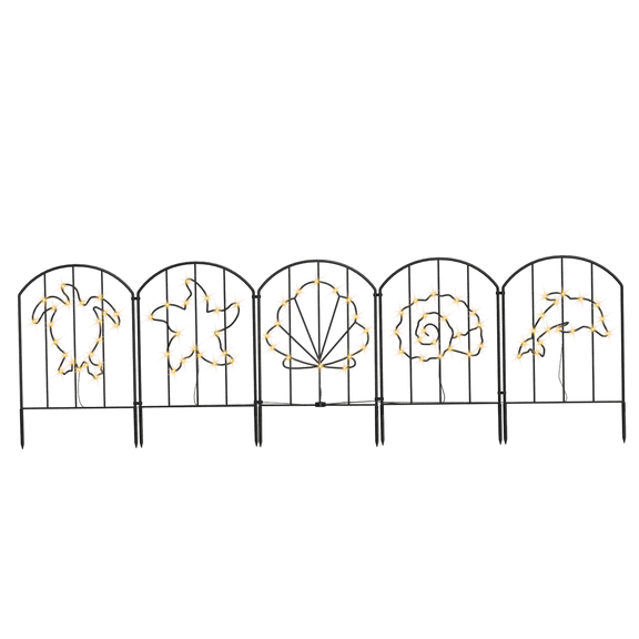 Outdoor Anti-Stiff Metal Dog Pet Fence Animal Fence Garden Fence for patio patio flower beds with string light