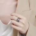 thumbnail image 3 of HomeKingdee Fashion Open Leaf Ring for Men and Women - Retro Style Metal Ring with Inlaid Rhinestones for Weddings, Parties, Gifts, 3 of 5
