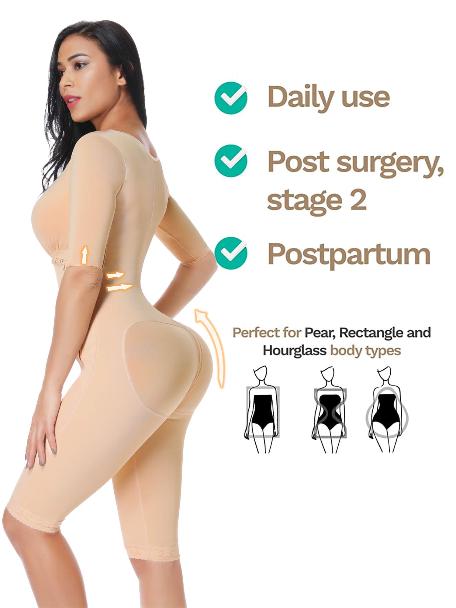 Hywell Bbl Faja Garment After Surgery S111 Post Liposuction Compression  Garments Tummy Tuck Fajas Colombianas