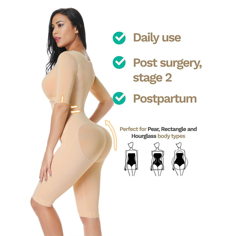VASLANDA Womens Post Surgery Seamless Bodysuit Body Shaper faja