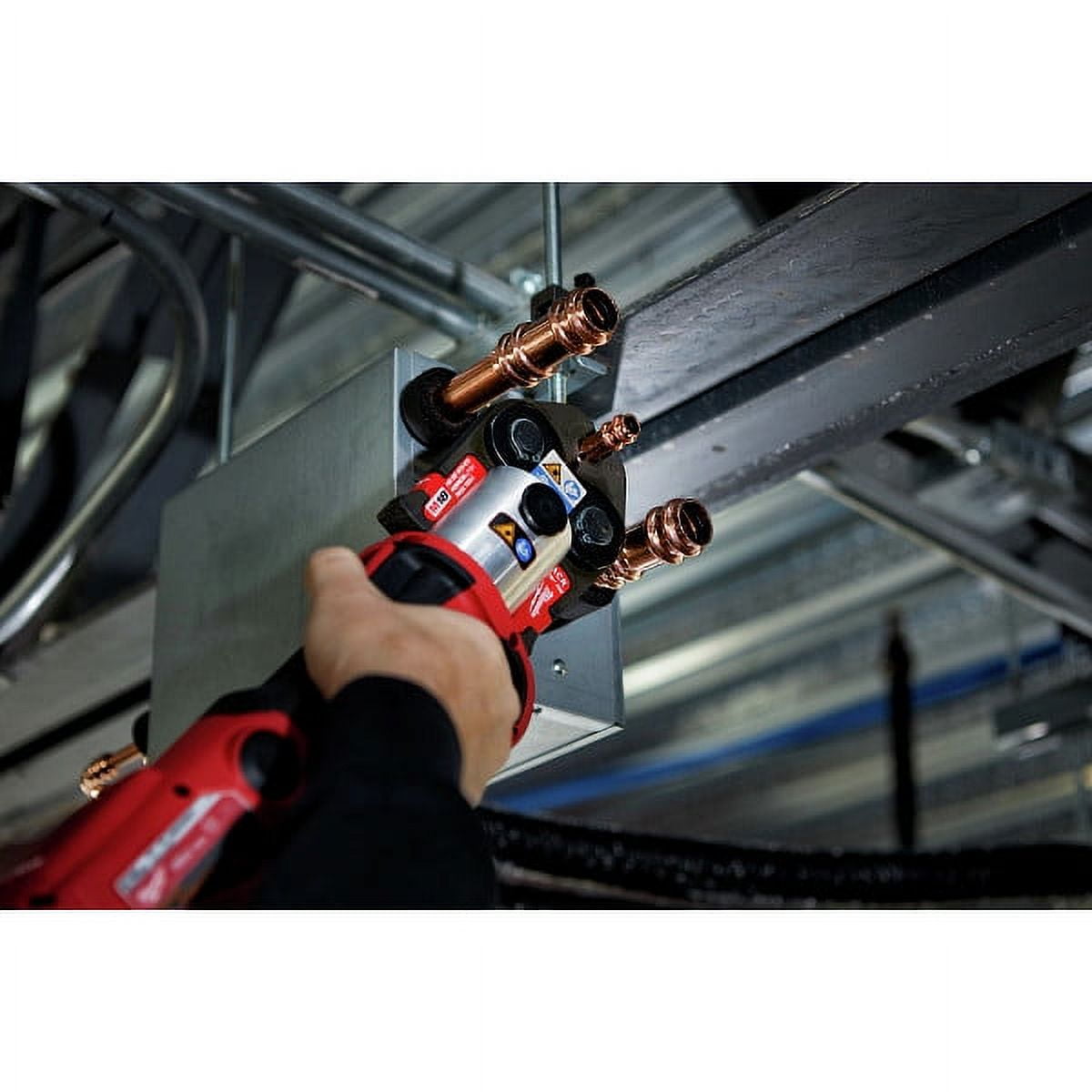 Milwaukee M18 Press 1/4 in – 7/8 in Streamline ACR Copper Press Jaw Set (49-16-2661M) – Flame-Free HVAC Connections, 6 Jaws Included