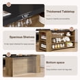 thumbnail image 3 of Tribesigns 55" Kitchen Island with Storage, Farmhouse 5-Tier Stationary Island Table, Wood Coffee Bar Tabl with Large Countertop for Kitchen, 3 of 10